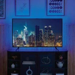 55" To 65" TV RGB Color Sensing Dimmable Plug-In LED Black TV Backlight With Remote Control -Lamp Parts ecosmart led strip lights lr1321 rgb tv 40 1000