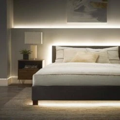 16.4 Ft. RGBW Color Changing Dimmable Rechargeable Battery Operated LED White Strip Light With Motion Sensor And Remote 15 16.4 Ft. RGBW Color Changing Dimmable Rechargeable Battery Operated LED White Strip Light With Motion Sensor And Remote -Lamp Parts ecosmart led strip lights lr1321 rgbw 5m 40 1000