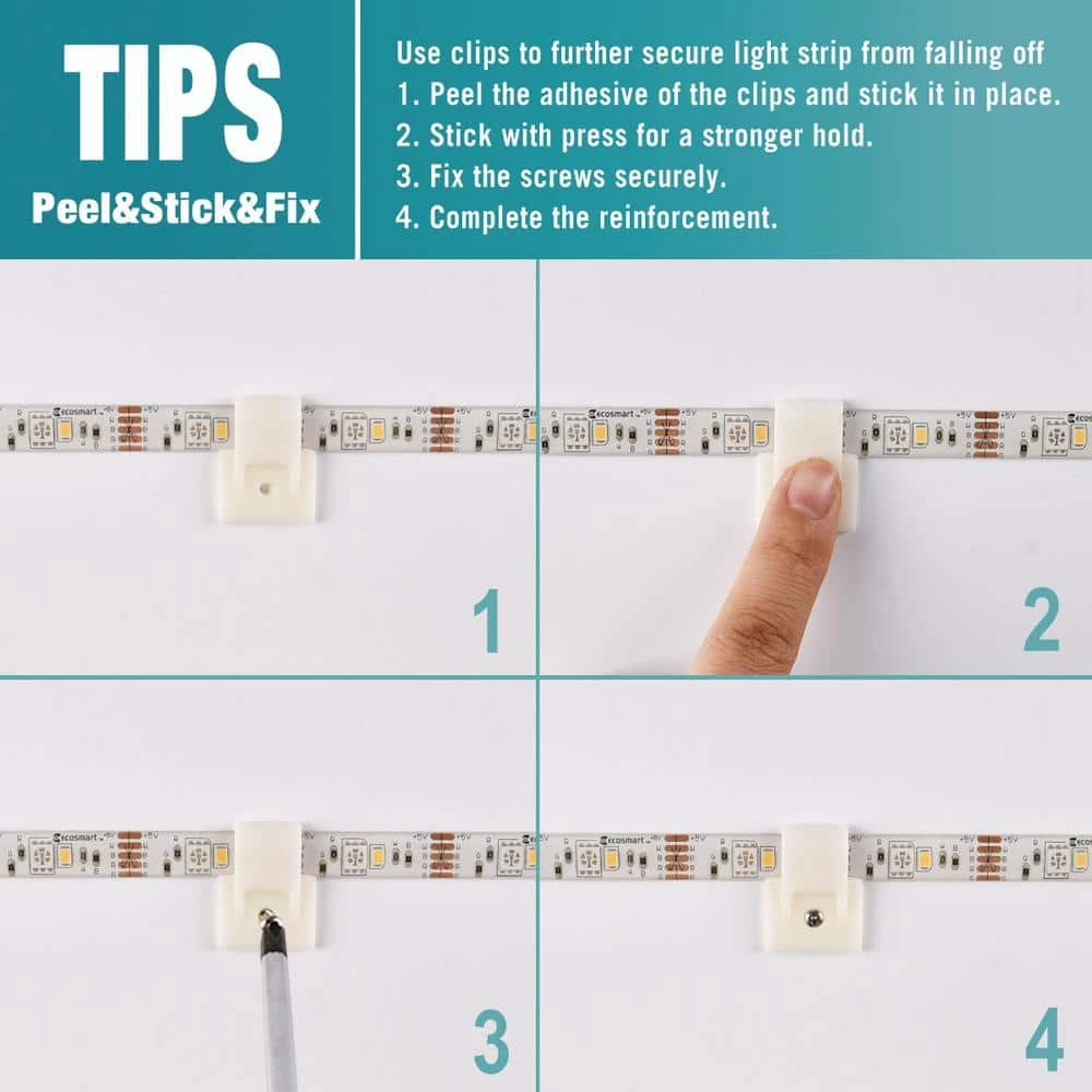 16.4 Ft. RGBW Color Changing Dimmable Rechargeable Battery Operated LED White Strip Light With Motion Sensor And Remote 11 16.4 Ft. RGBW Color Changing Dimmable Rechargeable Battery Operated LED White Strip Light With Motion Sensor And Remote - Image 9