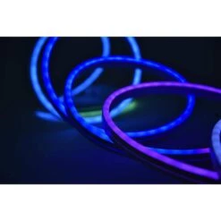 16.4 Ft. RGBWIC Dynamic Color Changing Dimmable Linkable Plug-In LED Neon Flex Strip Light With Remote Control -Lamp Parts ecosmart led strip lights lr1321 rgbwic n 1d 1000
