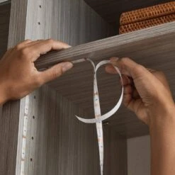 40 In. Battery Operated Dimmable Linkable Bright White LED Strip Light With Motion Sensor And Remote Control -Lamp Parts ecosmart led strip lights lr411u 2 4x7 1m 66 1000