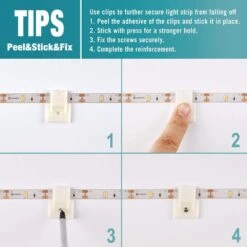 40 In. Battery Operated Dimmable Linkable Bright White LED Strip Light With Motion Sensor And Remote Control -Lamp Parts ecosmart led strip lights lr411u 2 4x7 1m 76 1000