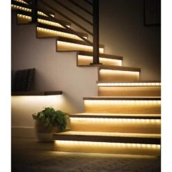 9.8 Ft. Battery Operated Dimmable Linkable Bright White LED Strip Light With Motion Sensor And Remote Control -Lamp Parts ecosmart led strip lights lr411u 2 4x7 u 1d 1000