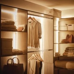 9.8 Ft. Battery Operated Dimmable Linkable Bright White LED Strip Light With Motion Sensor And Remote Control -Lamp Parts ecosmart led strip lights lr411u 2 4x7 u e1 1000