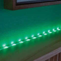 32.8 Ft. RGB Color Changing Dimmable LED Strip Light With Remote Control -Lamp Parts ecosmart led strip lights lr431u 7 2x5ir3 1d 1000