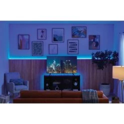 16.4 Ft. RGBW Color Changing Dimmable Linkable Plug-In LED Strip Light With Remote Control -Lamp Parts ecosmart led strip lights ls9a233 16f 31 1000