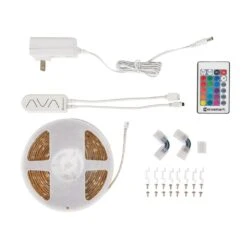 16.4 Ft. RGBW Color Changing Dimmable Linkable Plug-In LED Strip Light With Remote Control -Lamp Parts ecosmart led strip lights ls9a233 16f 44 1000