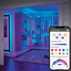 Smart Home Starter Kit Including Color Changing LED Strip Light, Smart Bulb And Smart Plug, Powered By Hubspace -Lamp Parts ecosmart led strip lights lt11a65kit400 1d 1000