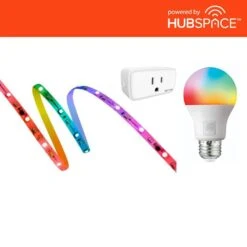 Smart Home Starter Kit Including Color Changing LED Strip Light, Smart Bulb And Smart Plug, Powered By Hubspace -Lamp Parts ecosmart led strip lights lt11a65kit400 d4 1000