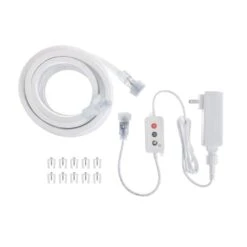 16.4 Ft. Smart RGBWIC Dynamic Color Changing Dimmable Plug-In LED Neon Flex Strip Light Powered By Hubspace -Lamp Parts ecosmart rope lights al nf rgbictw 1 66 1000