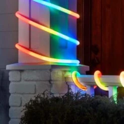 16.4 Ft. Smart RGBWIC Dynamic Color Changing 360° Dimmable Plug-In LED Outdoor Rope Light Powered By Hubspace -Lamp Parts ecosmart rope lights al nr rgbwic 16 1d 1000