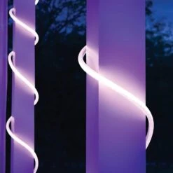 16.4 Ft. Smart RGBWIC Dynamic Color Changing 360° Dimmable Plug-In LED Outdoor Rope Light Powered By Hubspace -Lamp Parts ecosmart rope lights al nr rgbwic 16 66 1000