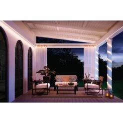 16 Ft. Plug-In Bright White LED Dimmable Linkable Outdoor Rope Light With Remote Control -Lamp Parts ecosmart rope lights al rl ww 16ft 40 1000