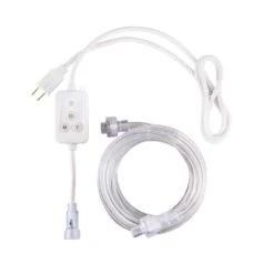 16 Ft. Plug-In Bright White LED Dimmable Linkable Outdoor Rope Light With Remote Control -Lamp Parts ecosmart rope lights al rl ww 16ft 77 1000