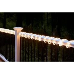 16 Ft. Plug-In Bright White LED Dimmable Linkable Outdoor Rope Light With Remote Control -Lamp Parts ecosmart rope lights al rl ww 16ft a0 1000