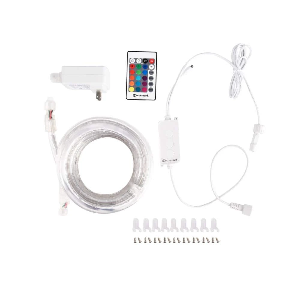 16.4 Ft. RGB Color Changing Dimmable Linkable Plug-In LED Outdoor Rope Light With Remote Control 9 16.4 Ft. RGB Color Changing Dimmable Linkable Plug-In LED Outdoor Rope Light With Remote Control - Image 7