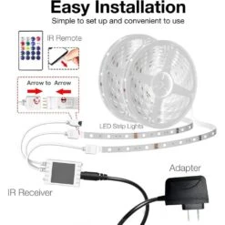 100 Ft. Plug-in Dimmable Cuttable Color Changing Integrated LED Strip Light With Alexa And Google Assistant 2-Pack -Lamp Parts ekieudl led strip lights 27e006ph007 76 1000