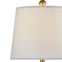 29.5 In. Brass Modern Crystal Bedroom Living Room Bedside Desk Nightstand Tall Table Lamps (Set Of 2) -Lamp Parts electroplated brass clear maxax table lamps t76 gd 44 1000