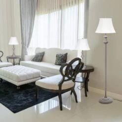 Traditionally Crafted Gray Lamp Set (2-Table Lamps, 1-Floor Lamp) With White Shades (3-Pack) 21 Traditionally Crafted Gray Lamp Set (2-Table Lamps, 1-Floor Lamp) With White Shades (3-Pack) -Lamp Parts elegant designs lamp sets lc1019 gry 31 1000