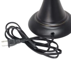 Traditionally Crafted Restoration Bronze Lamp Set (2-Table Lamps, 1-Floor Lamp) With Tan Shades (3-Pack) -Lamp Parts elegant designs lamp sets lc1019 rbz 66 1000