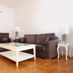 21 In. Modern Gray Leather Table Lamps With White Fabric Shades (2-Pack) -Lamp Parts elegant designs lamp sets lc2000 gry 2pk 31 1000