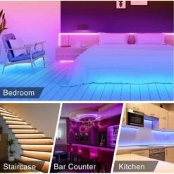 Emerald 25 Ft. Plug-In Smart Remote Controlled Integrated LED Color Changing Strip Light (1-Strip) -Lamp Parts emerald led strip lights sm 720 2500 76 1000