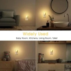 2-Pack Plug-In White Dimmable Night Lights With Dusk-to-Dawn Sensor, 3000K Warm White, Modern Integrated LED Night Light 13 2-Pack Plug-In White Dimmable Night Lights With Dusk-to-Dawn Sensor, 3000K Warm White, Modern Integrated LED Night Light -Lamp Parts emeritpro night lights hg gy03202us 2ap3 fa 1000