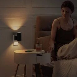 Plug-in Black Cylinder Wall Sconce Style Dimmable Night Light With 3000K Warm Light And Dusk-to-Dawn Sensor (6-Pack） -Lamp Parts emeritpro night lights hg gy06302us 6ap3 76 1000