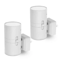 White LED Night Light Plug-in 2-Pack, 3000K Soft White, 0-100LM Dimmable With Sensor, Modern Wall Nightlight