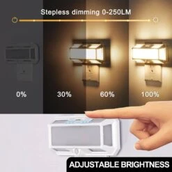 Night Light With Dusk To Dawn Sensor Adjustable 30/60LM Daylight White (2-Pack) -Lamp Parts emeritpro night lights hg gy06502us 2ap3 1f 1000