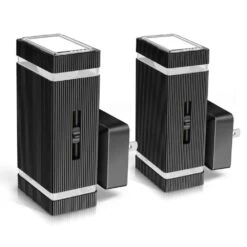 1-Light Dimmable LED Night Light Plug Dusk-to-Dawn Sensor For Bedroom, Hallway And Stairway (2-Pack)