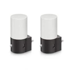 LED Motion Sensor Night Light Plug 100LM Dimmable, 3000K Soft White, Auto On/Off (2-Pack)