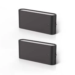 1-Light Black Dimmable LED Night Light Plug In With Dusk To Dawn 3000K For Bedroom-2 Pack