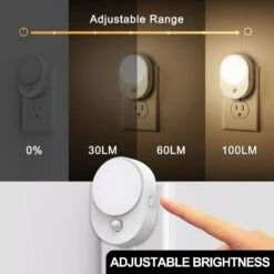 LED Motion Sensor Night Light [2-Pack], Dusk To Dawn For Hallway -Lamp Parts emeritpro night lights hg gy12302us 2ap3 1f 1000