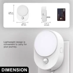 LED Motion Sensor Night Light [2-Pack], Dusk To Dawn For Hallway -Lamp Parts emeritpro night lights hg gy12302us 2ap3 4f 1000