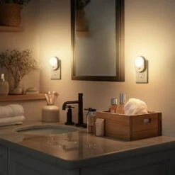 LED Motion Sensor Night Light [2-Pack], Dusk To Dawn For Hallway -Lamp Parts emeritpro night lights hg gy12302us 2ap3 76 1000