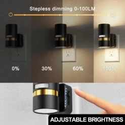 LED Motion Sensor Night Light, 3000K Dimmable Plug-In For Bedroom, Hallway, Bathroom, 2-Pack 13 LED Motion Sensor Night Light, 3000K Dimmable Plug-In For Bedroom, Hallway, Bathroom, 2-Pack -Lamp Parts emeritpro night lights hg gy17102us 2ap3 44 1000