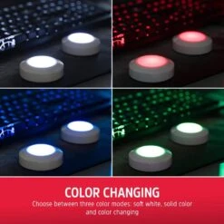 Energizer Battery Operated LED Color-Changing Puck Night Light (2-Pack) -Lamp Parts energizer night lights 46631 t3 4f 1000