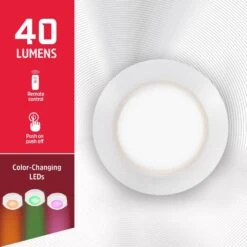 Energizer Battery Operated LED Color-Changing Puck Night Light (2-Pack) -Lamp Parts energizer night lights 46631 t3 c3 1000