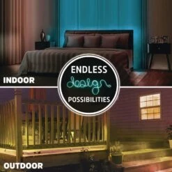 Energizer 16.5 Ft. Smart Neon Multi-Color Multi-White Outdoor USB Plug-in LED Light Strip, Weather Resistant Path Light (1-Pack) -Lamp Parts energizer rope lights eos2 1002 rgb 44 1000