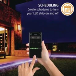 Energizer 16.5 Ft. Smart Neon Multi-Color Multi-White Outdoor USB Plug-in LED Light Strip, Weather Resistant Path Light (1-Pack) -Lamp Parts energizer rope lights eos2 1002 rgb c3 1000