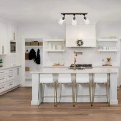 Globe Electric Griffith 25 In. 3-Light Faux Wood And Matte Black Track Lighting With Clear Glass Shades -Lamp Parts faux wood globe electric track lighting kits 59798 31 1000