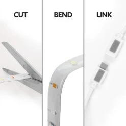 11-Watt 8 Ft. Linkable Indoor And Greenhouse Seeding, Vegetation, Flowering Plant Specialty Tape LED Grow Light (4-Pack) -Lamp Parts feit electric led strip lights tape48growled 4 1f 1000