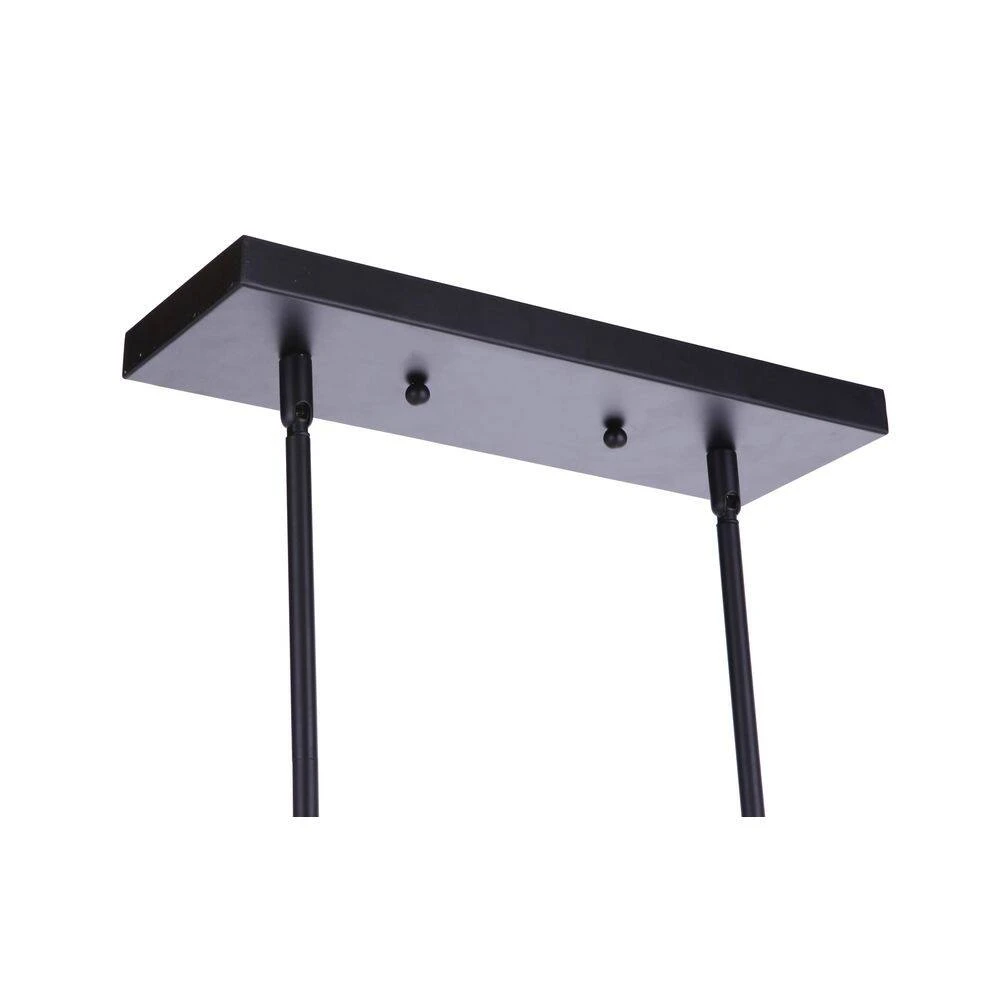 Larrson 60 Watt 8-Light Flat Black Finish Linear Dining/Kitchen Island Pendant Light, No Bulbs Included 5 Larrson 60 Watt 8-Light Flat Black Finish Linear Dining/Kitchen Island Pendant Light, No Bulbs Included - Image 3