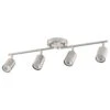 4-Light 2 Ft. Galvanized Nickel Ceiling Mounted Hardwired Track Lighting Kit With Adjustable Heads And 4-Bulbs Included -Lamp Parts galvanized nickel merra track lighting kits tcl cr04 ni bnhd 1 64 1000
