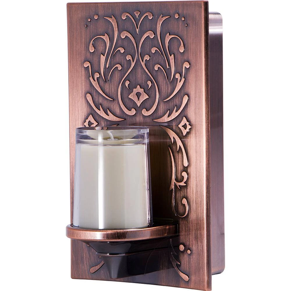 0.5-Watt Oil-Rubbed Plug In Light Sensing Integrated LED Flicker Night Light 7 0.5-Watt Oil-Rubbed Plug In Light Sensing Integrated LED Flicker Night Light - Image 5