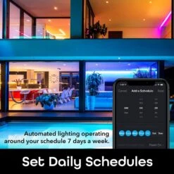 16.4 Ft. Smart Wi-Fi Multi-Color LED Strip Lights, Under Cabinet Light, Compatible With Alexa And Google Assistant 17 16.4 Ft. Smart Wi-Fi Multi-Color LED Strip Lights, Under Cabinet Light, Compatible With Alexa And Google Assistant -Lamp Parts geeni led strip lights gn ew006 999 44 1000