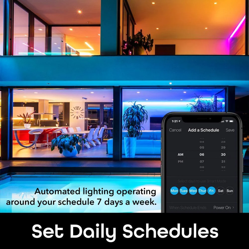 16.4 Ft. Smart Wi-Fi Multi-Color LED Strip Lights, Under Cabinet Light, Compatible With Alexa And Google Assistant 9 16.4 Ft. Smart Wi-Fi Multi-Color LED Strip Lights, Under Cabinet Light, Compatible With Alexa And Google Assistant - Image 7