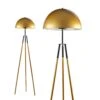 67 In. Glod Tripod Floor Lamp For Living Room With Arc Lamp Shade, Vintage Standing Lamps With E26 Bulb Included -Lamp Parts glod floor lamps lfll 68 g 64 1000