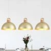 3-Pack 1-Light Gold Vintage Pendant Light Adjustable Ceiling Hanging Lights With Metal Shade -Lamp Parts gold adsensty pendant lights hd3 1g 3 d00075 64 1000